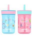 Contigo Leighton Kids Plastic Water Bottle Spill-Proof Tumbler with Straw for Kids Dishwasher Safe 14oz 2-Pack Blue Raspberry/Butterflies & Azalea/Llamas 2 Pack Blue Raspberry & Azalea - Buy Online on GoSupps.com