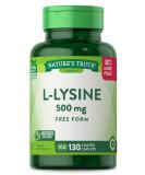 L-Lysine 500mg 130 Caplets Free Form Non-GMO Gluten Free Supplement by Nature's Truth - Buy Online on GoSupps.com