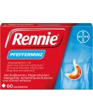 Rennie Peppermint Chewable Tablets Relieve Heartburn & Acid Discomfort | 60 Tablets - Fast International Shipping - Buy Online on GoSupps.com