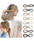 Shop Silk-Co Women s 3 Strand Blonde Hair Band - Vintage Braided Headband & Hair Tie for Weddings | 1.5cm Wide Extensions in Smooth & Sandy Blonde - Buy Online on GoSupps.com