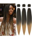 WIGENIUS Pre-stretched Braiding Hair 26 inch Ombre Brown 3 Packs Professional Synthetic Fiber Itch Free Hot Water Setting Crochet EZ Braids Yaki Texture Braiding Hair Extensions (T27) 26 Inch (Pack of 3) T1B/27 - Buy Online on GoSupps.com