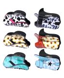 Vokone 6 Pack Western Cowboy Hair Claw Clips Leopard Star Cowgirl Boot Hat Jaw Hair Clip for Women Cowgirl Hair Barrette Strong Holder for Thick Hair (Leopard A) - Buy Online on GoSupps.com