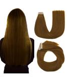 Hotlulana #10 Tape In Extensions - 18 Inch Real Human Hair 40g 20pcs Invisible Skin Weft for Natural Look - Buy Online on GoSupps.com