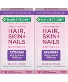Nature's Bounty Hair Skin & Nails Softgels - Argan-Infused Vitamin Supplement for Women - 150 Count (Pack of 2) - Buy Online on GoSupps.com