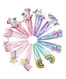 12 Adorable Unicorn Hair Clips for Girls - Glitter Cartoon Hair Accessories - Perfect Birthday Gift - Buy Online on GoSupps.com
