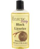 Black Licorice Massage Oil 4 oz | Sweet Almond & Jojoba | Preservative Free | Aromatherapy & Relaxation - Buy Online on GoSupps.com