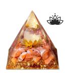 Buy Xiannvxi Red Carnelian Orgonite Crystal Pyramid - Spiritual Energy Success Gifts & Healing Gemstones - Buy Online on GoSupps.com