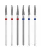 Lusofie 6 Pcs Diamond Carbide Cuticle Drill Bits Set for Professional Nail Care - 3/32 Cuticle Remover and Dead Skin Cleaner Tool - Buy Online on GoSupps.com