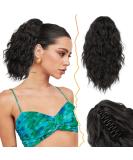 BARSDAR 30cm Short Wavy Ponytail Extension - Claw Clip Multi-Layered Synthetic Hair Piece for Women (Black & Brown) - Buy Online on GoSupps.com