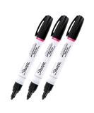 Sharpie Oil-Based Paint Marker, Medium Point, Black Ink, Pack of 3 3 Pack - Black Ink - Buy Online on GoSupps.com