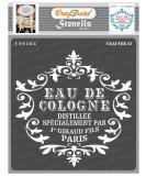 CrafTreat French Letter Stencil Eau De Cologne 6X6 - Reusable DIY Art and Craft Stencil for Wood, Canvas, Paper, Fabric, Floor, Wall, and Tile - Buy Online on GoSupps.com