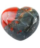 Nupuyai Africa Bloodstone Heart Palm Worry Stone 45mm - Chakra Reiki Healing Crystal for Home Decoration - Buy Online on GoSupps.com