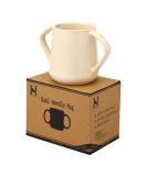 HealthGoodsIn BPA-Free Dual Handle Mug - Microwave Safe 11.83 US Fl. Oz. (350ml) - Dark Cream Color - Buy Online on GoSupps.com