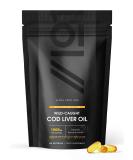 Wild-Caught Cod Liver Oil 1000mg - Omega-3 Fatty Acids, Vitamins A & D3 for Immune Health & Vision Support - 2 Months Supply, Non-GMO, Gluten-Free, Halal - 60 Softgels - Buy Online on GoSupps.com