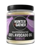 Hunter & Gather Garlic Avocado Oil Mayonnaise 175g | Made with Pure Avocado Oil and British Free Range Egg Yolk | Paleo Keto Sugar and Gluten Free Avocado Mayo | with Lemon Zest and Black Pepper 175 g (Pack of 1) - Buy Online on GoSupps.com