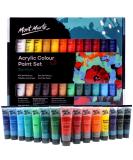 Mont Marte Acrylic Paint Set 24 Colors 36ml - Ideal for Canvas, Wood, Fabric, Leather, and Crafts - 24 Count - Buy Online on GoSupps.com