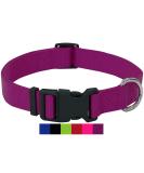 Dey Premium Nylon Dog Collar - Adjustable for Small & Large Dogs | Multiple Colors & Sizes | Dog Cat & Puppy Neck Bands | Lila L - 2.5 x 45-68 cm Purple - Buy Online on GoSupps.com