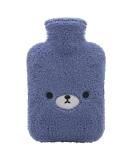 samply Hot Water Bottle with Cute Animal Cover 2L Hot Water Bag for Hot and Cold Compress Hand Feet Warmer Great Gift for Women or Children Dark Blue Bear - Buy Online on GoSupps.com