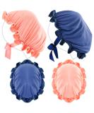 UV Protection Tanning Face Mask & Hair Cap Set for Women - Blue/Pink - 4 Pieces | Salon Quality - Buy Online on GoSupps.com