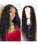 Water Wave 4x4 Lace Front Wig Human Hair 24 Inch 150% Density Brazilian Virgin Wet and Wavy Curly Wig for Black Women - Buy Online on GoSupps.com