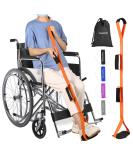 39'' Long Leg Lifter Strap for Hip & Knee Replacement Recovery - Easy Bed & Wheelchair Access - Padded Loop for Hands & Feet - Orange - Buy Online on GoSupps.com