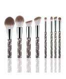 Luxury Enzo Ken Natural Goat Hair Make-Up Brush Set - 10 Soft Brushes & Cosmetic Bag | Perfect Christmas Gift - Buy Online on GoSupps.com