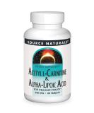 Source Naturals Acetyl L-Carnitine & Alpha Lipoic Acid - 60 Tablets for Enhanced Energy & Antioxidant Support - Buy Online on GoSupps.com
