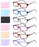 Shop Gaoye 6-Pack Fashion Reading Glasses for Women & Men - Blue Light Blocker Spring Hinge Anti Eyestrain - Mix Color C1 1.5x - Buy Online on GoSupps.com