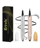 Erinde 2PCS Eyelash Glue Pen, Lash Glue Pen Upgraded Self-adhesive Eyeliner Pencil, No Glue No Magnetic Liquid Eyeliner Pen, Eye Liner for Eye Makeup and Wear Normal False Eyelashes, Black&Clear SET A - Buy Online on GoSupps.com