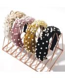 Velvet Pearl Headbands for Women - 4 Pack Vintage Hair Accessories for Workout, Yoga, and Running - Buy Online on GoSupps.com