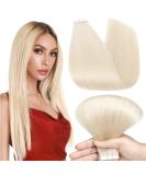 Rich Choices Tape Extensions - Real Hair 10 Pieces 20g 35cm Remy Hair - #70 White Bleach for Seamless Volume - Buy Online on GoSupps.com