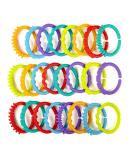 24 Pcs Baby Teething Ring Toys - Stroller Toy Hooks & Rattling Links - Essential Toddler Teething Accessories - Buy Online on GoSupps.com