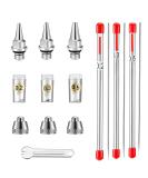 HUBEST 10pcs Replacement Parts Kit for Airbrush Spray Gun - 0.2/0.3/0.5mm Nozzles, Needles, Caps & Wrench - Airbrush Accessories Set - Buy Online on GoSupps.com