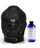 Buy Aromar Buddha Ceramic Diffuser - Elegant Black Essential Oil Diffuser for Home & Spa | International Shipping Available - Buy Online on GoSupps.com