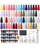 MEFA Dip Powder Nail Kit - 32 Color Dipping Powder Set for French Nail Art - Base Top Coat & Activator - Perfect for All Seasons - International Shipping Available - Buy Online on GoSupps.com