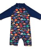 BONVERANO Baby Boy UV Protection Swimsuit | Long-Sleeve One Piece with Zip Fish | 4 Years - Buy Online on GoSupps.com