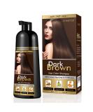 COSMTEK Dark Brown Hair Dye Shampoo Permanent for Men&Women Instant Hair Color Shampoo for Gray Hair Coverage and Beard 3-In-1 Shampoo for Color Treated Hair Lasts 30 Days/500ml/Ammonia-Free/Natural herbal Ingredients. - Buy Online on GoSupps.com