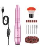 Portable Electric Nail Drill Kit - 20 000 RPM Nail Cutter for Acrylic Gel - Manicure & Pedicure Essentials in Pink - Buy Online on GoSupps.com