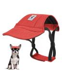 Pawaboo Dog Baseball Caps | Adjustable Pet Hats with Ear Holes | Sun Protection for Small Medium & Large Dogs | Red Dog Costume Outfit - Buy Online on GoSupps.com