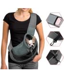 Pet Carrier Sling Breathable Mesh Hand Free Shoulder Tote Bag for Dog Cat Puppy Doggy Small Animals Below 10lb Adjustable Padded Shoulder Strap with Front Pocket Dog Carry for Outdoor Walking Travel Grey - Buy Online on GoSupps.com