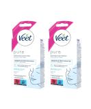 Veet Easy Gel Cold Wax Strips for Normal Skin - 28 Days of Smooth Skin - 20 Double Strips | Gentle Face Application - Buy Online on GoSupps.com