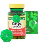 Rapid-Release CoQ10 100 mg Softgels - 60 Count + Exclusive Vitamins & Minerals Bundle | A to Z Guide & Weekly Pill Organizer - Shop Internationally - Buy Online on GoSupps.com