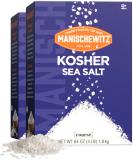 Manischewitz Natural Bulk Kosher Sea Salt 4lb (2 Pack) from Sicily Italy | Iodine Free | No Additives | Perfect for Salt Grinder | 25% More than 3lb Box - Buy Online on GoSupps.com