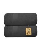 Softolle 100% Cotton Luxury Bath Sheets - Set of 2 - 600 GSM - Eco-Friendly & Highly Absorbent - Oeko-Tex Certified - 35 x 70 Inches - Grey - Buy Online on GoSupps.com