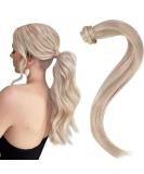 Easyouth 14 Braid Ponytail Extension - Real Hair Clip-In #18P613 Ash Blonde Mix | 70g Quality Hair Extensions for Effortless Style - Buy Online on GoSupps.com