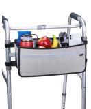 ISSYAUTO Walker Basket with Cup Holder and Storage Bag - Gray | Perfect Gift for Family and Friends | Strap Mount Design | (Not for Rollator Walkers) - Buy Online on GoSupps.com