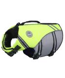 Vivaglory Dog Life Jacket - Adjustable & Durable Buoyancy Vest for Small Dogs | Neon Yellow | 48-58 cm Chest - Buy Online on GoSupps.com