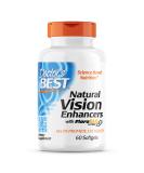 Doctor's Best Natural Vision Enhancers with FloraGlo Lutein - 60 Softgels | Eye Health Support - Buy Online on GoSupps.com