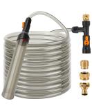 Hygger Bucket-Free Aquarium Water Change Kit with Metal Faucet Connector | Fish Tank Vacuum Siphon Gravel Cleaner | 49 Foot Long Hose | Drain & Fill | Pack of 1 - Buy Online on GoSupps.com