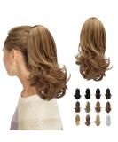 Sofeiyan 33cm Curly Ponytail Extension - Bright Blonde & Strawberry Blonde Clip-In Natural Look Synthetic Hair for Women - Buy Online on GoSupps.com